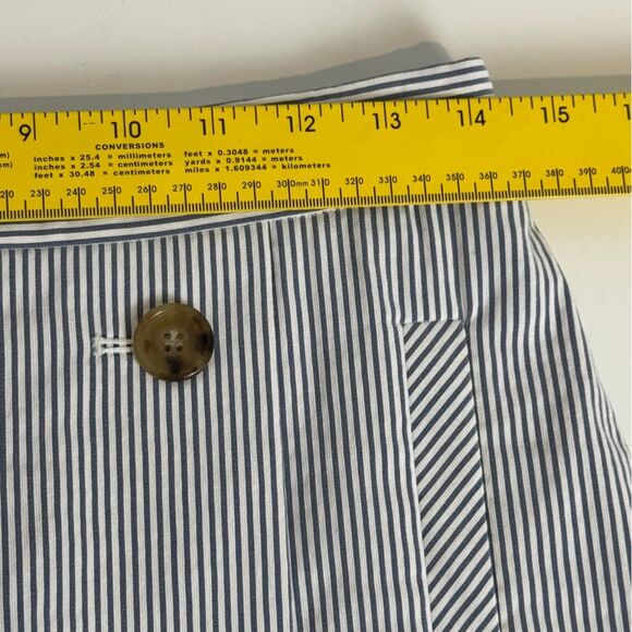 J. Crew Striped Seersucker Button-Front Skirt 4 - Picture 5 of 7